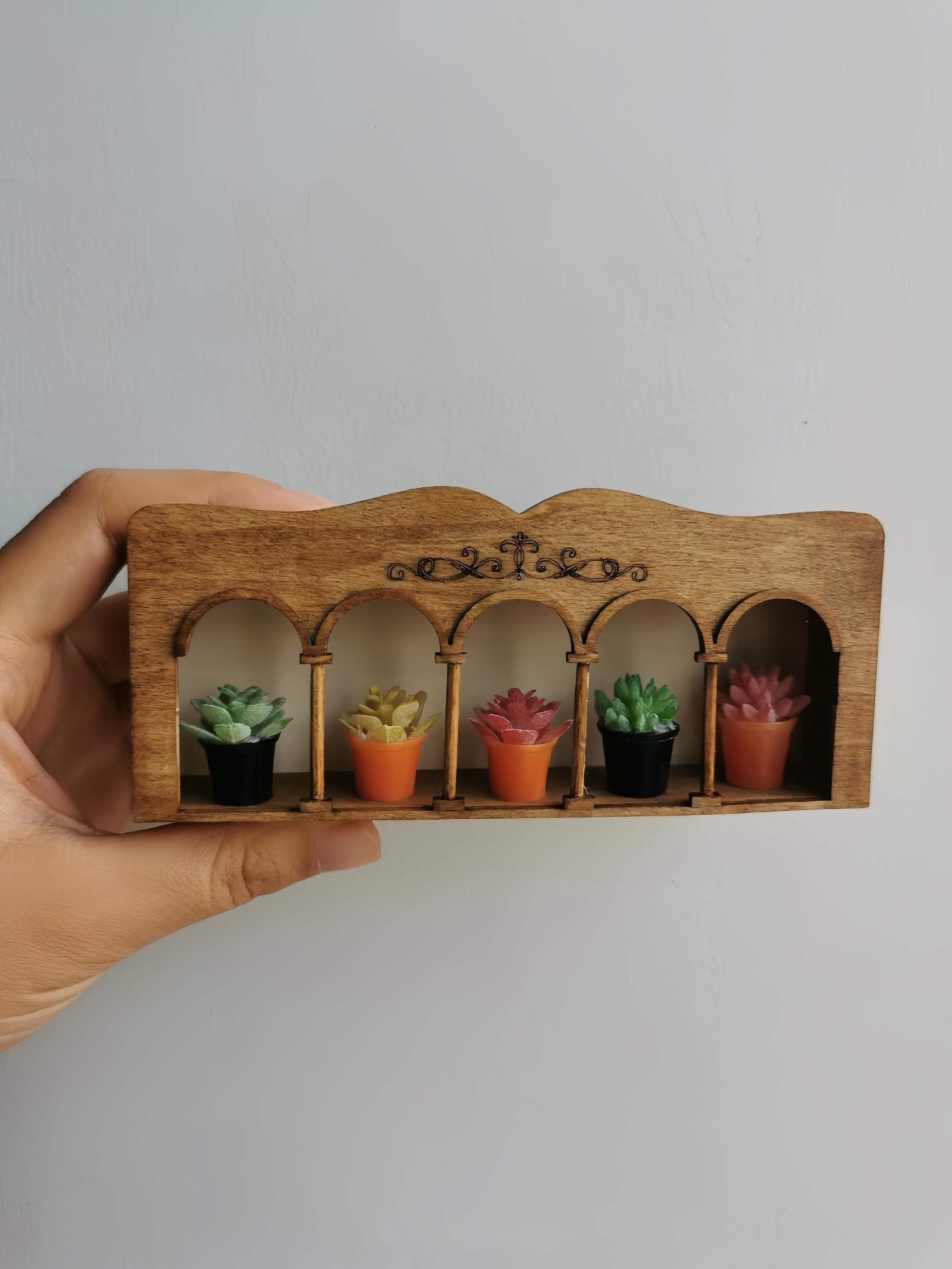 1:6 Scale DIY Miniature Wall Shelf Kit – Archway Display Rack ...