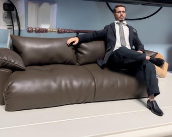 Handmade 1:6 Scale Cloud Sofa Set – Modern Dollhouse Furniture, Miniature Living Room Couch for Dolls