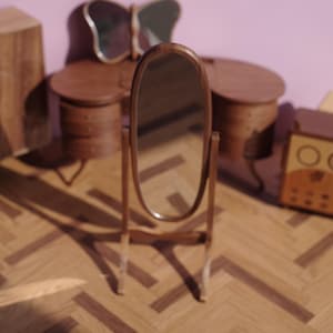 1/6 Scale Dollhouse Mirror Full Length Dressing – Perfect for Dollhouses & Collectors