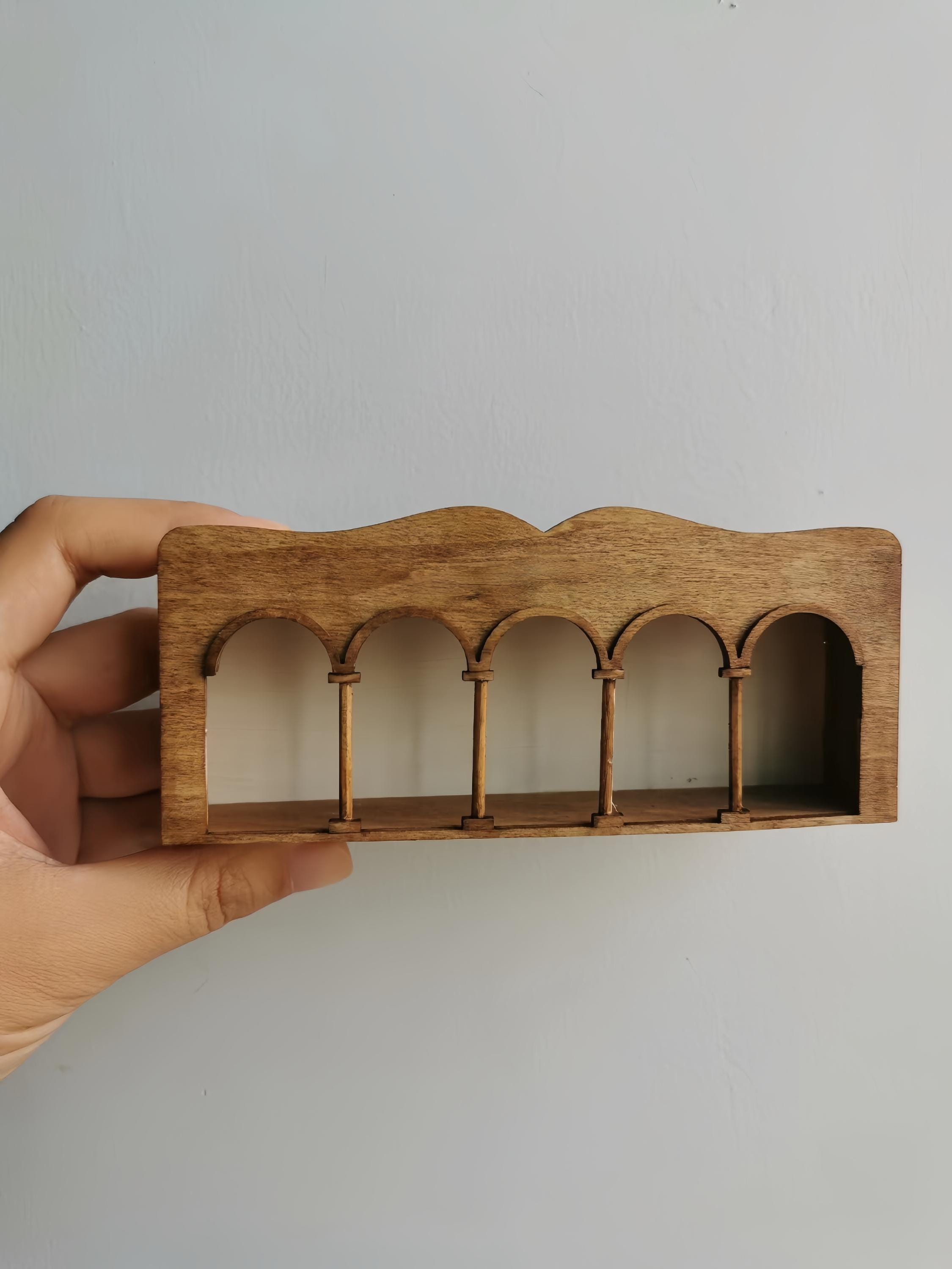 1:6 Scale DIY Miniature Wall Shelf Kit – Archway Display Rack ...