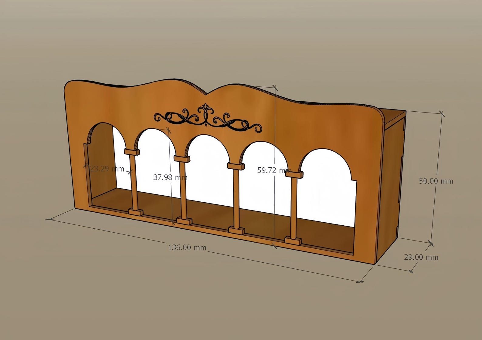 1:6 Scale DIY Miniature Wall Shelf Kit – Archway Display Rack ...