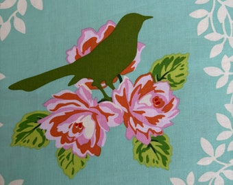 Heather Bailey Up Parasol Mockingbird blue aqua   by the yard