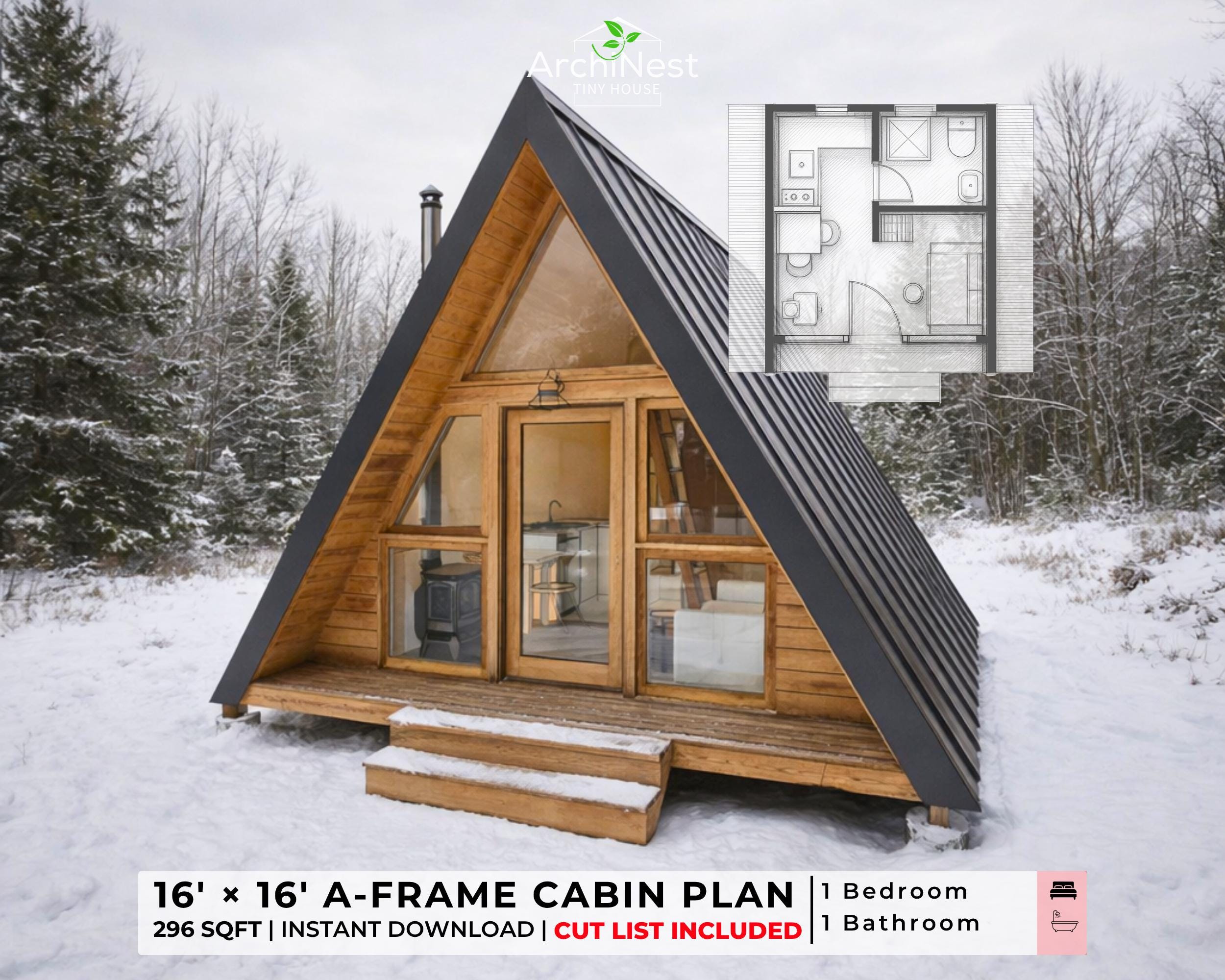 16x16 A Frame Cabin