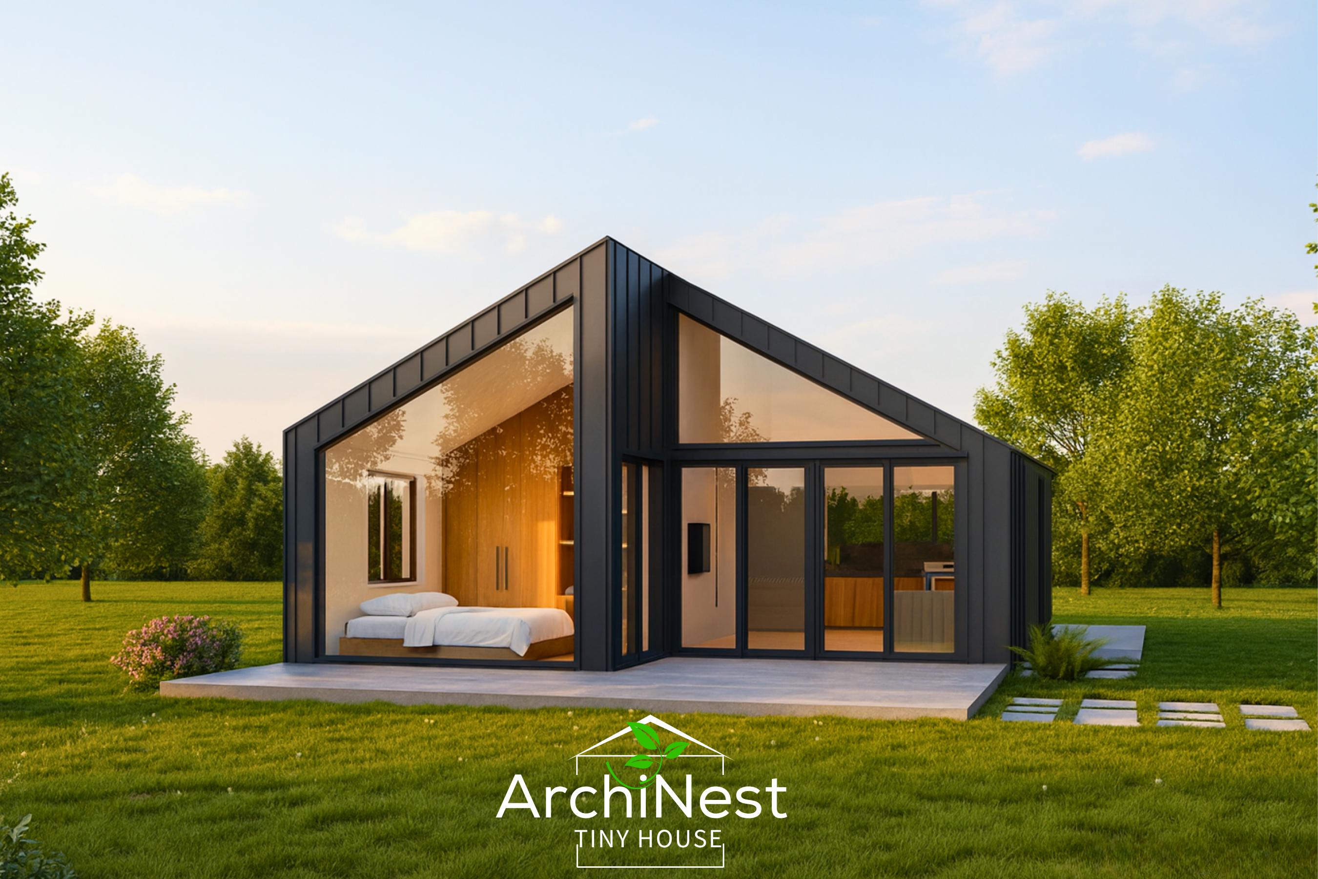 Modern House Plan: 1-bedroom, 400 Sq Ft (PDF Download) 21 X 24