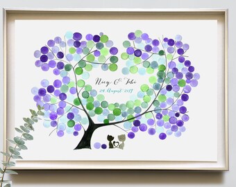 Cat lover custom spirit animals Wedding Guest Book >< Primary color Zodiacal Guest Book wedding tree gift ideas