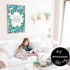 Modern Ketubah Under the Chuppah Branches &gt; hand painted Orthodox Ketubah