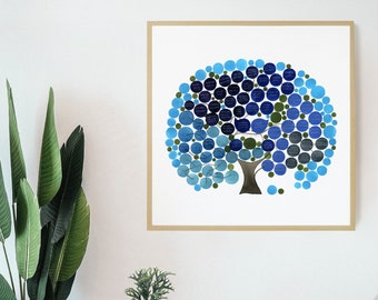 Personalized FAMILY TREE ArtWork, up to 50 names, wall decor, room decor, custom made