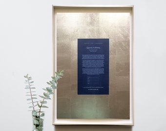 Papercut Ketubah &gt; Simple plain Gold Leaf gilded ketubah