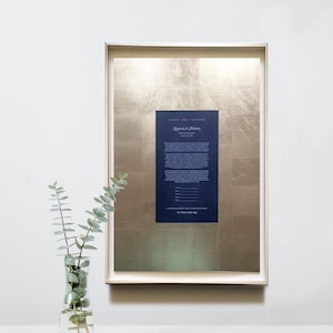 Papercut Ketubah &gt; Simple plain Gold Leaf gilded ketubah