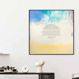 Campos dorados bajo cielos azules Ketubah