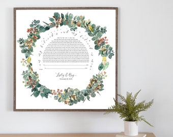 Eucalyptus Greenery Wreath Ketubah