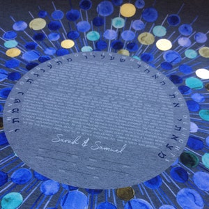 Golden orbs Bliss Ray Mid century modern Ketubah