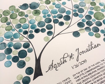 Greenery Wedding Art Ketubah