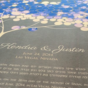 Diseño interreligioso de Ketubah ⤯ Certificado de matrimonio de boda judía