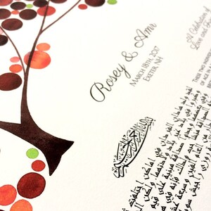 LILY MAGNOLIA Gold leaf Ketubah Tree &gt;&lt;  Arabic English Ketubah