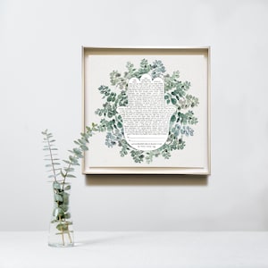 Eucalyptus Garden Hamsa Jewish Ketubah &gt; unique wedding gift