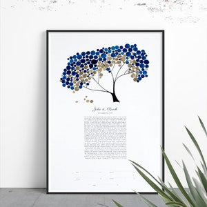 Modern Ketubah Safari Tree of Life