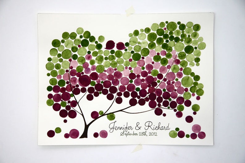 Guest Book Tree Keepsake Wedding Tree Painting Custom - Etsy