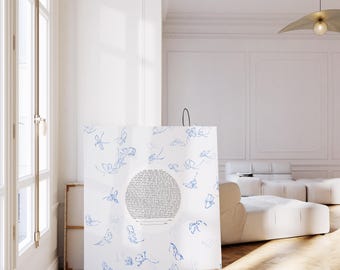 Featherily Butterfly Frenzy Ketubah [) Earth and Sky Blueprint Ketubah
