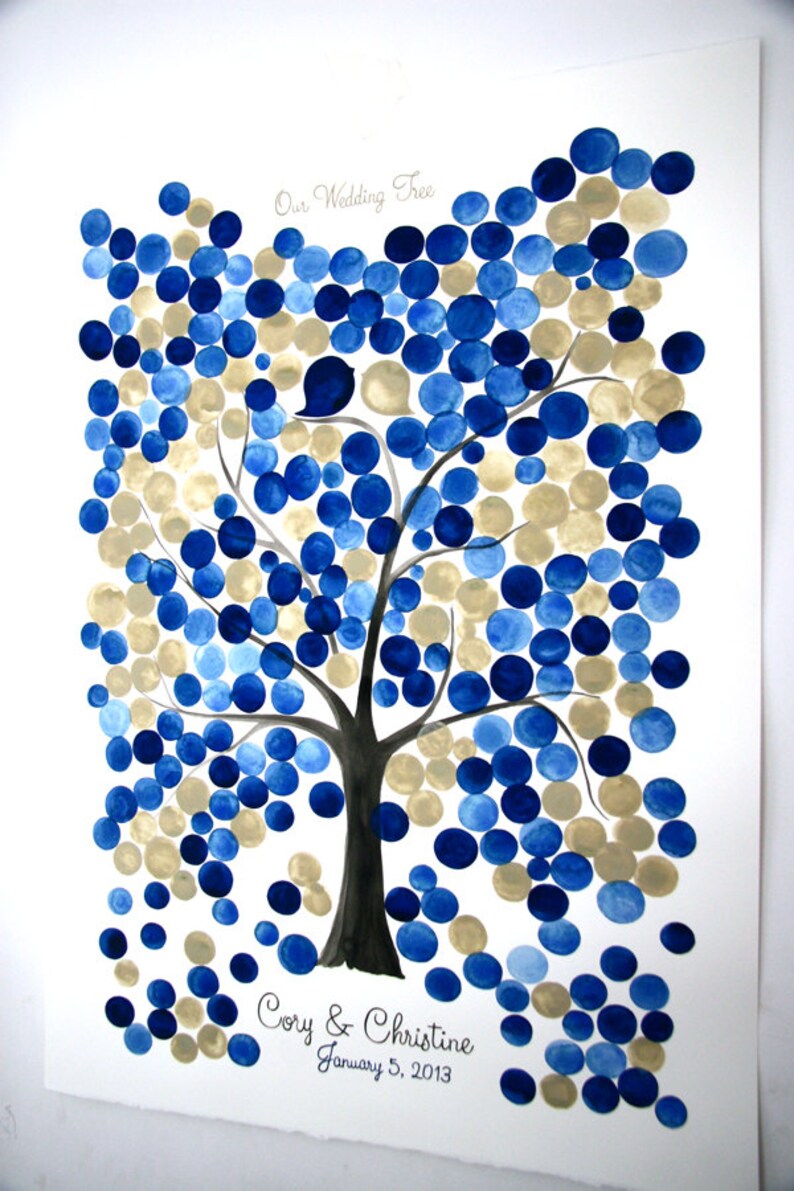 Custom Alternative Wedding Guest Book Watercolor Painting Etsy