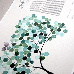 Personalized Modern Ketubah archival art print - Modern Tree of Life jewish marriage contract