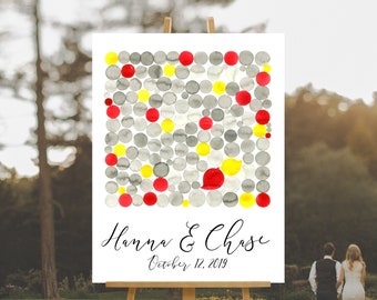 Wedding Guest Book alternative art print > COINS