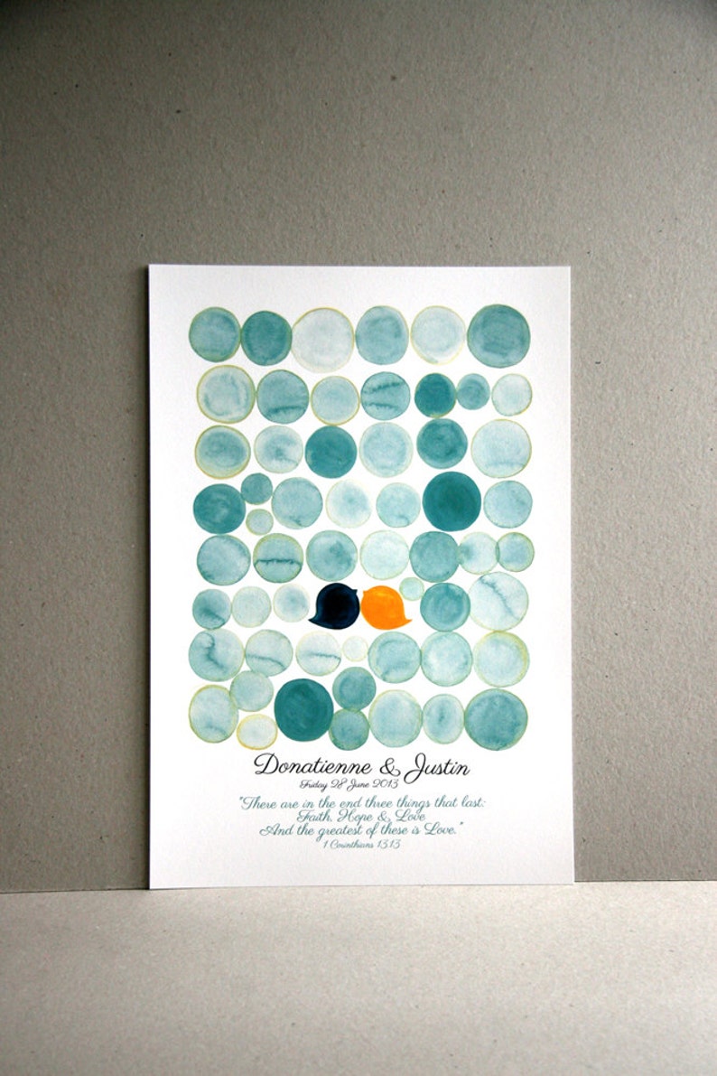 Tropical Greens Wedding Guest Book With Custom Poetic Verse Etsy