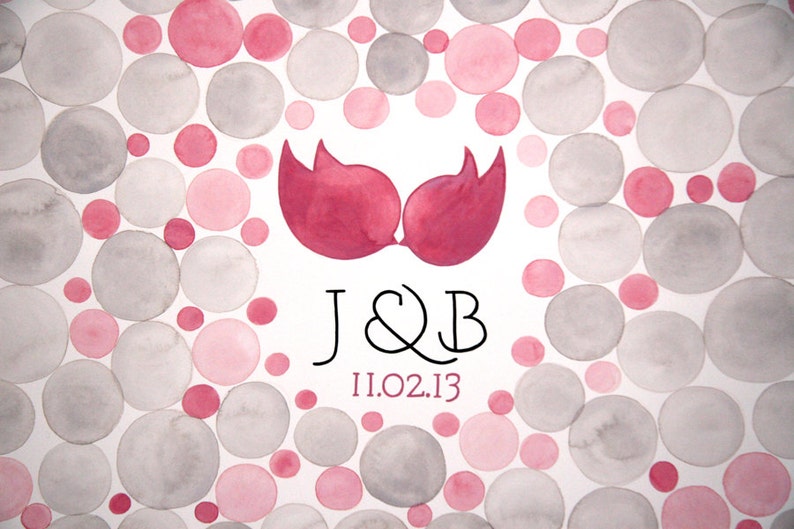 Letter Monogram Watercolor Guest book alternative Alternative Guest Book painting