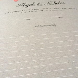 Moderne Quäker-Heiratsurkunde < Custom Quäker-Hochzeitszeugen