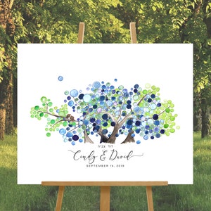 Engagement Valentine's Gift Guest Book Romantic Forest image 2