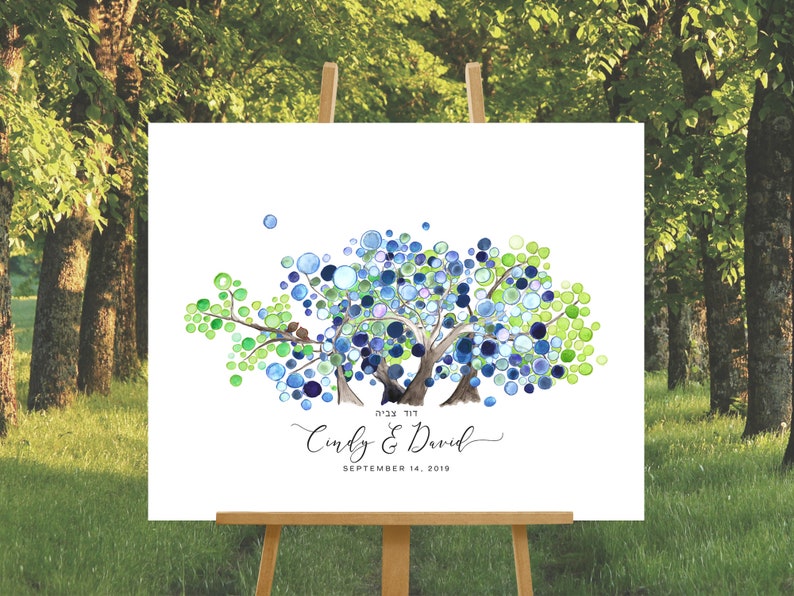 Engagement Valentine's Gift Guest Book Romantic Forest image 2