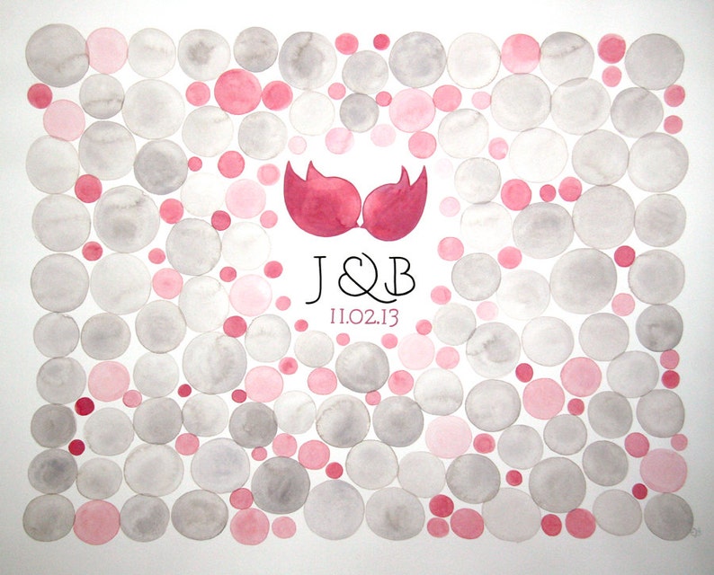 Letter Monogram Watercolor Guest book alternative Alternative Guest Book painting