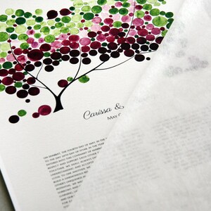 Modern Ketubah art print Tree of Life and Love Birds personalized Ketubah custom text names image 4
