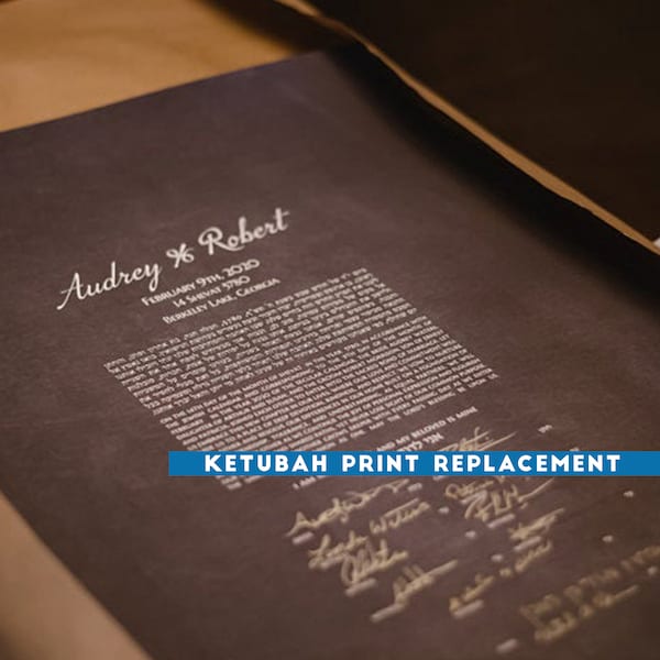 Ketubah Replacement Print Upgrade