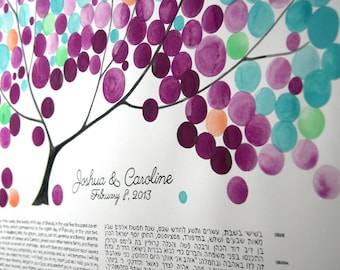 Custom Ketubah painting < THE PAINTED TREE Ketubah by OnceUponaPaper