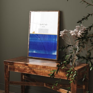 Goldene Blaue Landschaft Ketubah - Brauch Jüdische Hochzeit