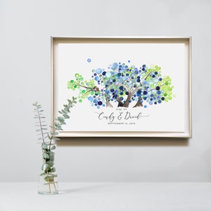 Engagement Valentine's Gift Guest Book Romantic Forest image 5