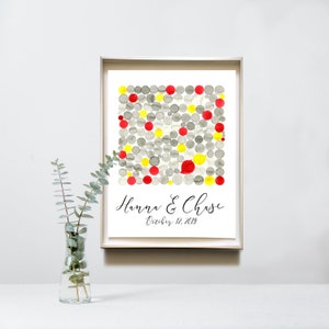 Wedding Guest Book alternative art print COINS image 3