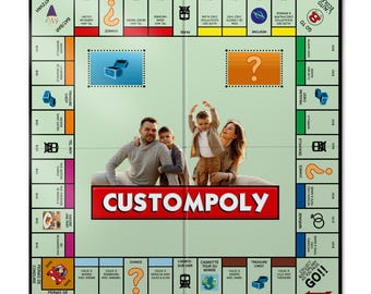 Custompoly Board Game, Personalized Board Game, Customized Game, Custom Board Game, Personalized Game, Custom Board Game-Complete Game