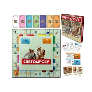 Custompoly Board Game, Personalized Board Game, Customized Game, Custom Board Game, Personalized Game, Custom Board Game-Complete Game