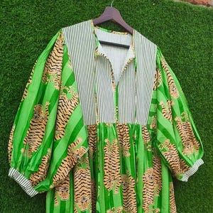 Lime Green Puff Sleeve Dress - Etsy Lime Green Puff Sleeve Dress - Etsy