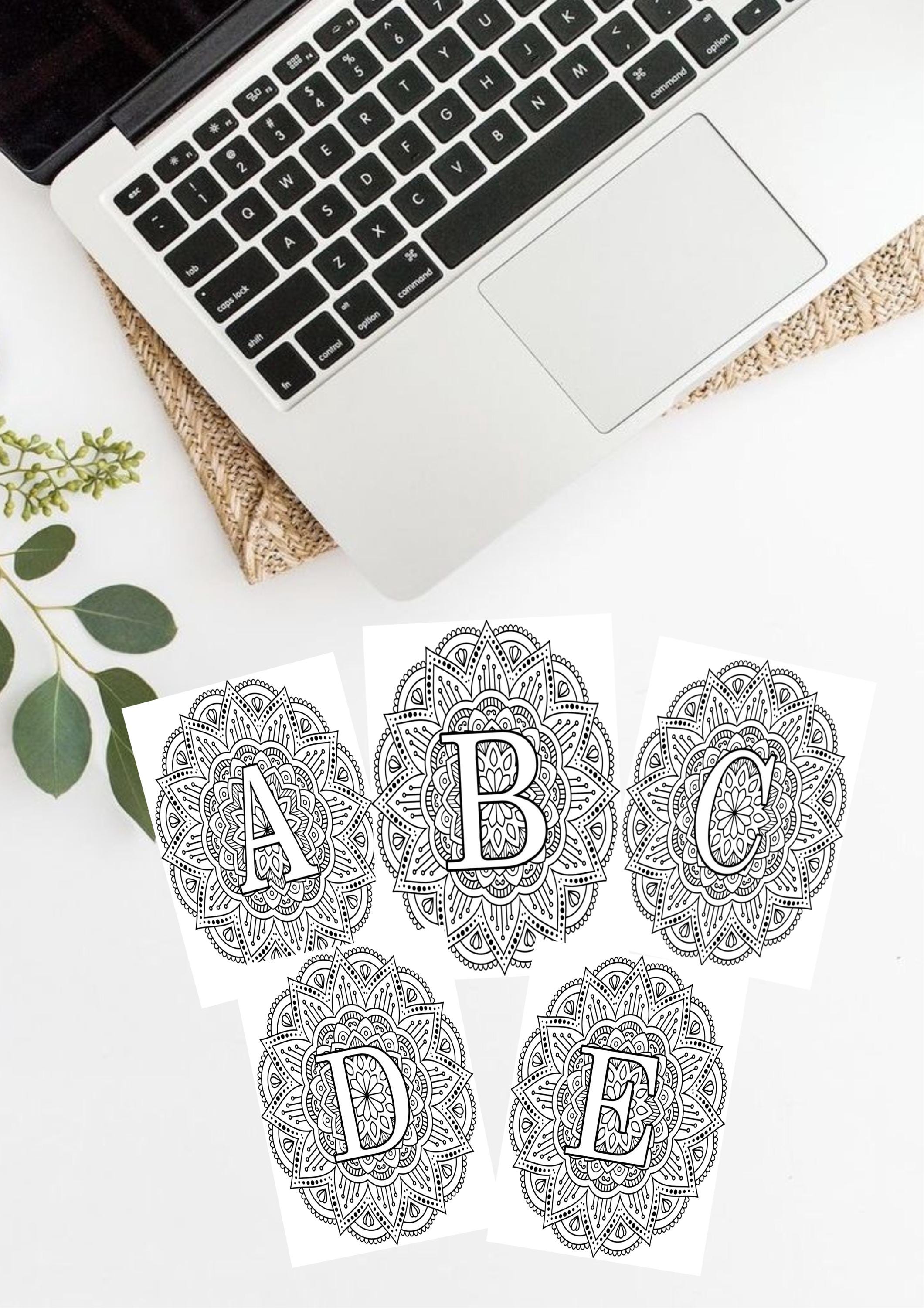 Mandala Alphabet Coloring Pages – Intricate Printable Designs for ...