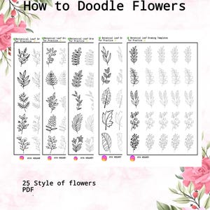 Afdrukbare botanische traceergidsen: bloemen- en bladsjablonen (pdf)