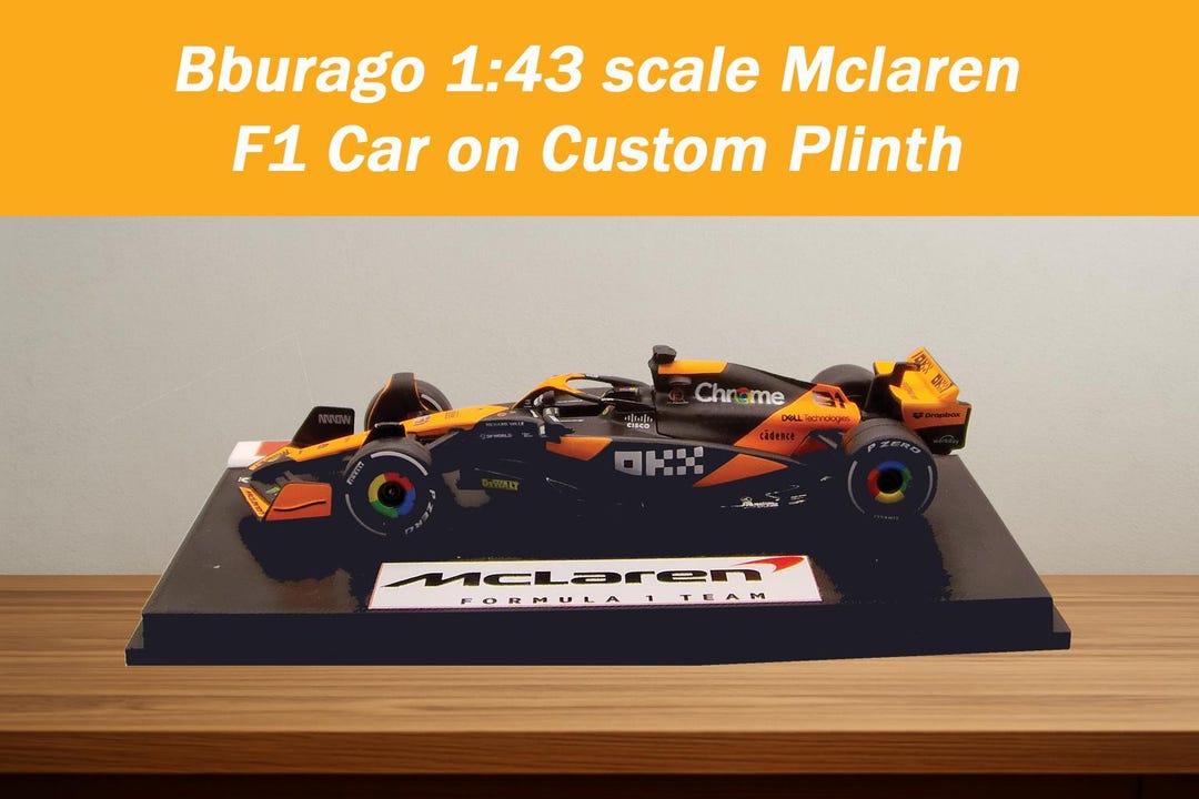 F1 Car and Custom Plinth for Mclaren Formula 1 Model Car - Racing ...