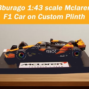 Custom Plinth for McLaren Formula 1 Model Car - Racing Enthusiast Gift