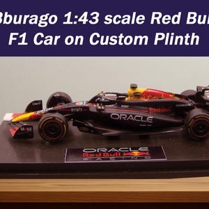 Custom Plinth for Red Bull Formula 1 Model Car - Racing Enthusiast Gift