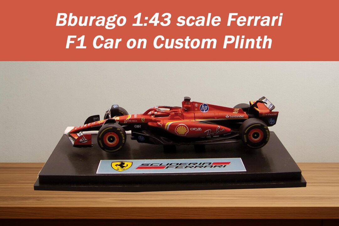 F1 Car and Custom Plinth for Ferrari Formula 1 Model Car - Racing ...