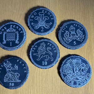 Uk Coin-onderzetter 10 cm Met antislipkussentjes.