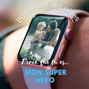 Carte fête des pères à imprimer – Affiche digitale papa – Printable super héros – Cadeau fête des pères original personnalisé