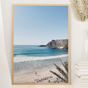 Beach Vibes, Ocean Print, Surf Wall Art, Beach Home Decor, Digital Fine Wall Art, Nature Photography, Gift for Surfer, Portugal Beach Poster